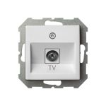 Телевизионная розетка LIREGUS Эпсилон ITVL-1-01 E/B белая без рамки 28-022 (артикул 16246324) – фото 1