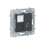 Одиночная TV + компьютерная RJ45 розетка Schneider Electric UNICA NEW категории 6 UTP, 2 модуля NU547054 (артикул 20330632) – фото 1
