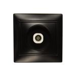 Телевизионная розетка Smartbuy 1-местная 75Ом 5-862МГц черная Венера SBE-01b-S1-TV (артикул 16051891) – фото 1