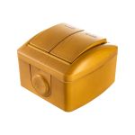 Двойной выключатель с подсветкой Lezard NATA ольха 710-0700-112 (артикул 16192959) – фото 1