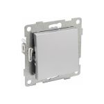 Выключатель GUSI ELECTRIC Ugra 1 клавиша, СУ, 10А, 250В, серебро С11В1-004 (артикул 16032961) – фото 1