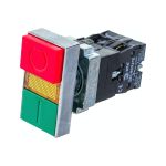 Кнопка управления ЭРА LAY5-BW8465 I-O, сдвоенная, с подсветкой, 20/200/3200 Б0045628 (артикул 16452967) – фото 1