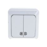 Выключатель IN HOME 2кл с подсветкой BOLLETO белый накл 7123 4680005959778 (артикул 15918694) – фото 1