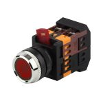 Кнопка ЭРА ABLFS-22 красный, d22мм, неон, 240В, 1з+1р, 10/400/3200 Б0045654 (артикул 16452726) – фото 1