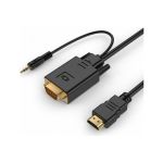 Кабель Cablexpert HDMI VGA, 19M/15M + 3.5Jack 3м черный, позолоченные разъемы A-HDMI-VGA-03-10 (артикул 19561674) – фото 1