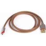 Кабель Rombica USB - micro USB, Текстиль, 1м, коричневый Digital AB-05 CB-AB05 (артикул 16290015) – фото 1