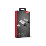 Дата-кабель AKAI Type C, 1м, 2,1А, нейлон, серебристый CE-464S (артикул 21357460) – фото 1
