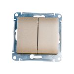 2-клавишный выключатель Schneider Electric GLOSSA 10АХ, ТИТАН GSL000451 (артикул 16314099) – фото 1