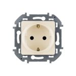 Розетка Legrand 2К+З со шторками - немецкий стандарт - 16 А - 250 В INSPIRIA - слоновая кость 673731 (артикул 20964447) – фото 1
