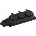 Каучуковая колодка ЭРА K-3e-B-IP44 с/з 3гн 16A IP44 черная Б0044545 (артикул 16111417) – фото 1