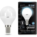 Лампа Gauss LED Шар E14 9.5W 950lm 4100K 105101210 (артикул 15869247) – фото 1