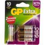 Алкалиновые батарейки GP AAA 8+2 шт Extra Alkaline 24А 24AX8/2-2CR10 (артикул 15783876) – фото 1