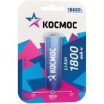 Аккумулятор Космос LI-ion 1800 mAh 1BL без защиты. KOC18650Li-ion18UBL1 (артикул 16160441) – фото 1