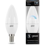 Лампа Gauss LED Свеча-dim E14 7W 590lm 4100К 103101207-D (артикул 15869212) – фото 1