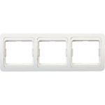 Рамка Smartbuy 3-местная горизонтальная белая Марс SBE-02w-00-FR-3 (артикул 16048363) – фото 1