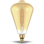 Лампа LED Gauss Vintage Filament Straight ST164 6W E27 164х297mm Amber 890lm 2700K 1/6 157802118 (артикул 16404263) – фото 1