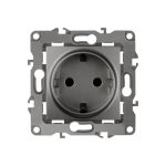 Розетка ЭРА 12-2101-12 2P E Schuko, 16A-250В, IP20, 12, графит Б0019319 (артикул 15980732) – фото 1