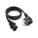 Кабель питания Cablexpert 1м, Schuko- C13, VDE, 10А, черный, с заземлением, пакет PC-186-VDE-1M (артикул 19968574) – фото 1