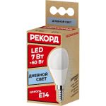 Светодиодная лампа РЕКОРД LED P45 7W Е14 4000К 23884 (артикул 16219930) – фото 1