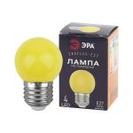 Светодиодная лампа для белтлайт ЭРА ERAYL45-E27 LED Р45-1W-E27 шар, желтый, 4SMD, 1W, E27, 10/100/6000 Б0049576 (артикул 16452729) – фото 1