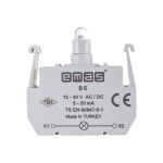 Блок-контакт подсветки Emas В5 с белым светодиодом, серия B, 12-30В AC/DC B5 (артикул 16294342) – фото 1