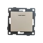 Механизм выключателя GUSI ELECTRIC Bravo 1кл. инд, СУ, 10А, 250В, бежевый С10В18-003 (артикул 16032816) – фото 1