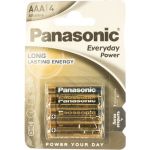 Щелочная батарейка LR03 AAA Everyday Power Standard 1.5В бл/4 Panasonic 5410853024767 (артикул 15545825) – фото 1