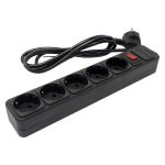 Сетевой фильтр 5bites 1.8 м, 5 розеток, черный SP5B-118 (артикул 18303079) – фото 1