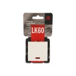 1-клавишный переключатель LK Studio на 2 направления, c индикатором, схема 6L, 16 A, 250 B, белый 860404-1 (артикул 16062396) – фото 1