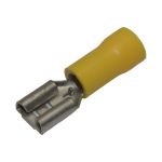 Плоский полностью изолированный наконечник KLR KRD-5638 с манжетой мама Желтый НУ=100шт 6605638 (артикул 20850735) – фото 1