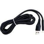 Кабель SKYWAY USB - microUSB 3.0А 2м Черный в пакете zip S09602006 (артикул 21037678) – фото 1