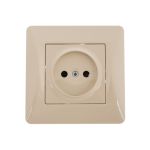 Розетка GUSI ELECTRIC Ugra без БЗК, с ЗП, СУ, 16А, 250 В, бежевый С11Р2-003-СБ (артикул 16032613) – фото 1