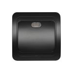 Выключатель Smartbuy 1-клавишный с индикатором 10А черный Марс SBE-02b-10-SW1-1-c (артикул 16052068) – фото 1