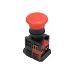Кнопка duwi AE-22 Грибок с фиксацией красная d22мм 1з+1р, 26863 5 (артикул 16653169) – фото 1
