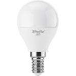 Комплект из 2 светодиодных ламп Sholtz шар 5Вт E14 4200К G45 220-240В, пластик LEB3151D (артикул 16293277) – фото 1