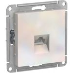 Механизм компьютерной розетки Schneider Electric ATLAS DESIGN RJ45 жемчуг ATN000483 1240297 (артикул 15846252) – фото 1