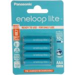 Аккумулятор R03 AAA eneloop lite Ni-MH 550mAh предзаряженный бл/4 Panasonic 5410853052760 (артикул 15545850) – фото 1