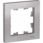 Рамка Schneider Electric 1-м ATLAS DESIGN алюминий ATN000301 1240220 (артикул 15846256) – фото 1