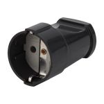 Кабельная розетка ЭРА Rx2-B Rx2 с/з прямая 16A черная Б0039683 (артикул 15980688) – фото 1