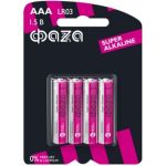 Алкалиновые элементы питания ФАZА LR03 Super Alkaline BL-4 5000254 (артикул 16091539) – фото 1