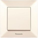 Переключатель Panasonic 1кл проходной крем Arkedia 54754 WMTC0003-2BG-RES (артикул 16154682) – фото 1