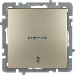 Механизм выключателя NILSON 1СП проходной с подсветкой золото Touran/Alegra metallic 24150408 (артикул 16352140) – фото 1