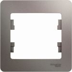 1-местная рамка Schneider Electric Glossa платина GSL001201 (артикул 18125263) – фото 1