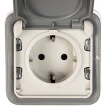 Розетка Legrand 1-м ОП Plexo с защитной крышкой IP55 серая Leg 069733 125014 (артикул 15788678) – фото 1