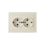 Розетка NILSON 2СП з/к крем Touran naturel 24121025 (артикул 16352155) – фото 1