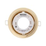 Металлический светильник REXANT для лампы GX53 цвет глянцевый золотой 608-003 (артикул 16252077) – фото 1