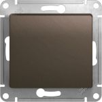1-клавишный механизм выключателя Schneider Electric скрытой проводки Glossa 10А IP20 1 10AX шоколадный GSL000811 (артикул 18154411) – фото 1
