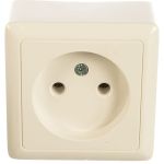 Розетка Schneider Electric 1-м ОП Хит 10А без заземления SchE RA10-131-B РА10-131-б (артикул 15425680) – фото 1