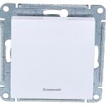 1-клавишный переключатель Schneider Electric AtlasDesign Белый с подсветкой, сх.6а, 10АХ ATN000163 (артикул 16794589) – фото 1