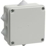Распаячная коробка IEK открытой проводки, открытой проводки, 100x100x50, IP44, KM41233, 6 кабель вводов, ИЭК UKO11-100-100-050-K41-44 (артикул 15166755) – фото 1